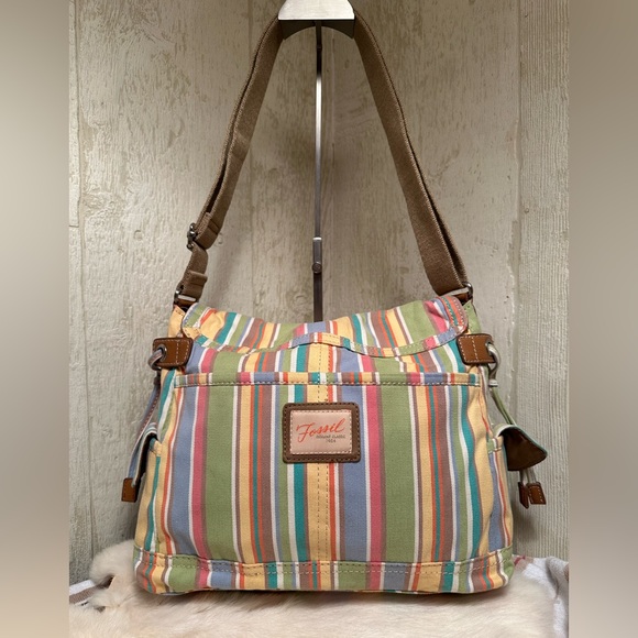 Fossil Handbags - Fossil Pastel Striped Shoulder Bag